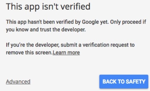 This app isn't verified cropped